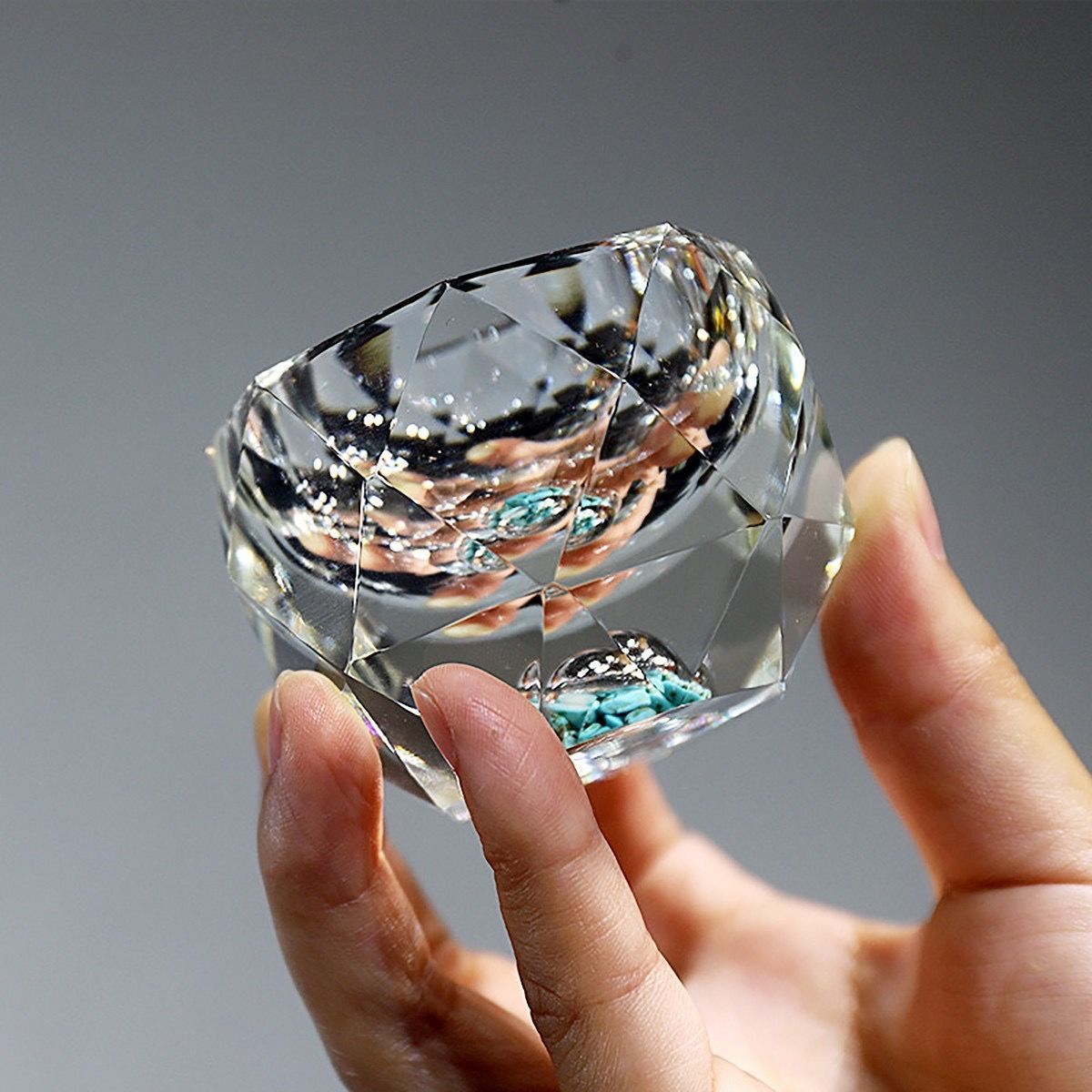 Gold Foil Diamond Cut Shot Glass - 1.7 oz