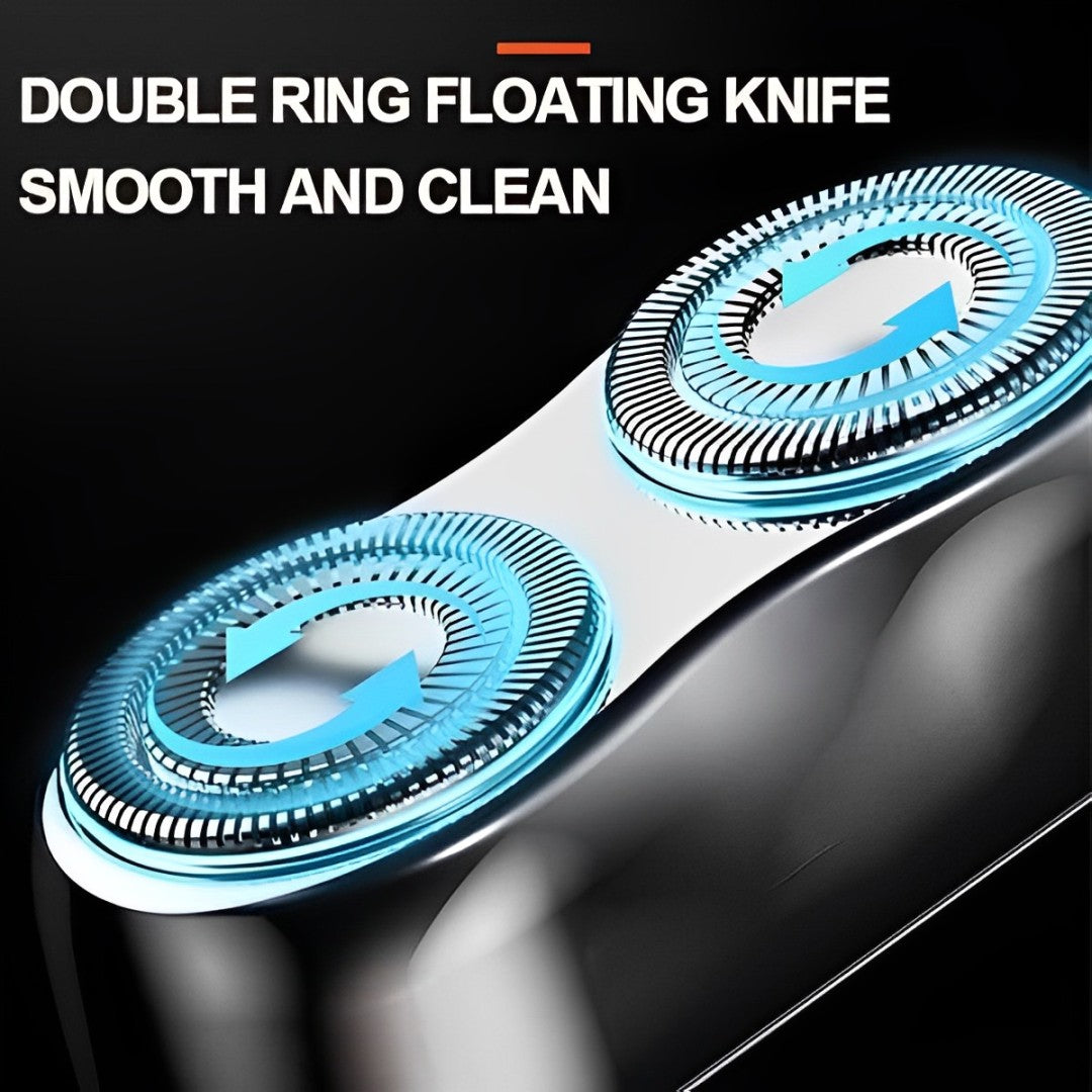 Dual Rotary Waterproof Electric Shaver with Quick Charge