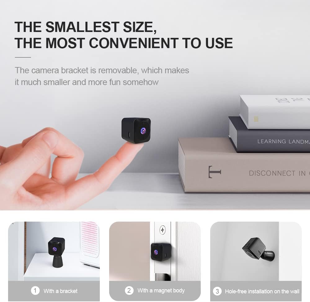 4K WiFi Mini Security Camera with Night Vision and Motion Alerts