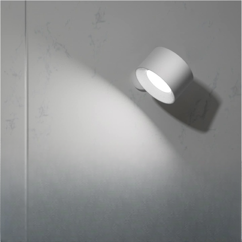 Rechargeable LED Wall Lamp with Touch Control, 3 Color Temperatures, 360° Rotatable Magnetic Ball