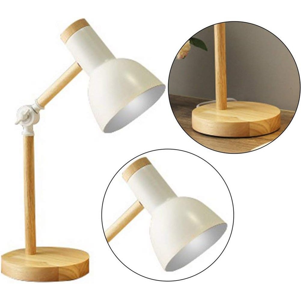 Adjustable Wooden Table Lamp in Nordic Style