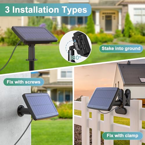 52FT Solar String Lights with Remote Control, Warm White LED, Waterproof