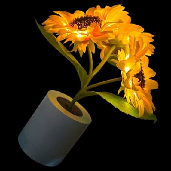 Sunflower LED Table Lamp with Rechargeable Battery