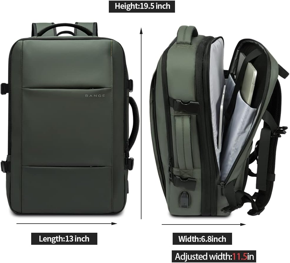 Expandable Waterproof Travel Backpack 26-45L with Laptop Sleeve and Duffle Carry