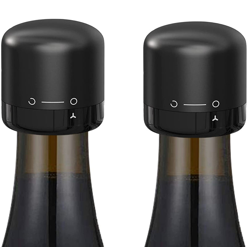Reusable Silicone Wine and Champagne Bottle Stopper with Twist-Lock Seal