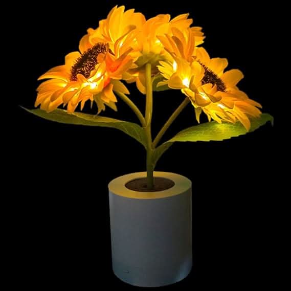 Sunflower LED Table Lamp with Rechargeable Battery