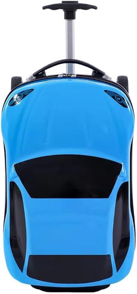 Kids Car-Shaped Pull-Along Suitcase with Retractable Handle
