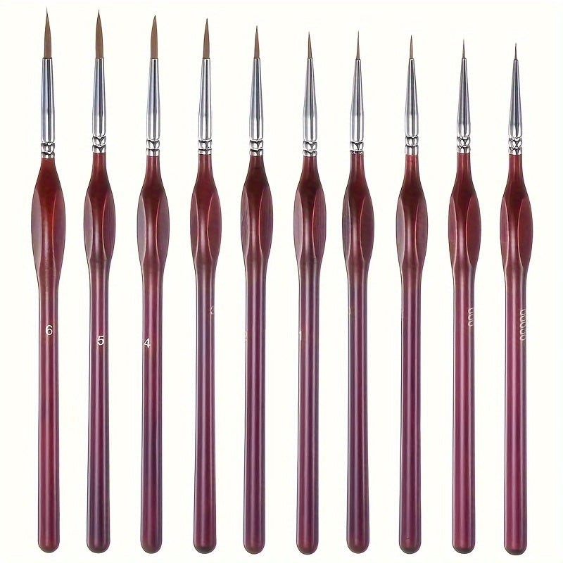 Precision Detail Brush with Ergonomic Handle for Acrylic, Oil, and Watercolor Painting