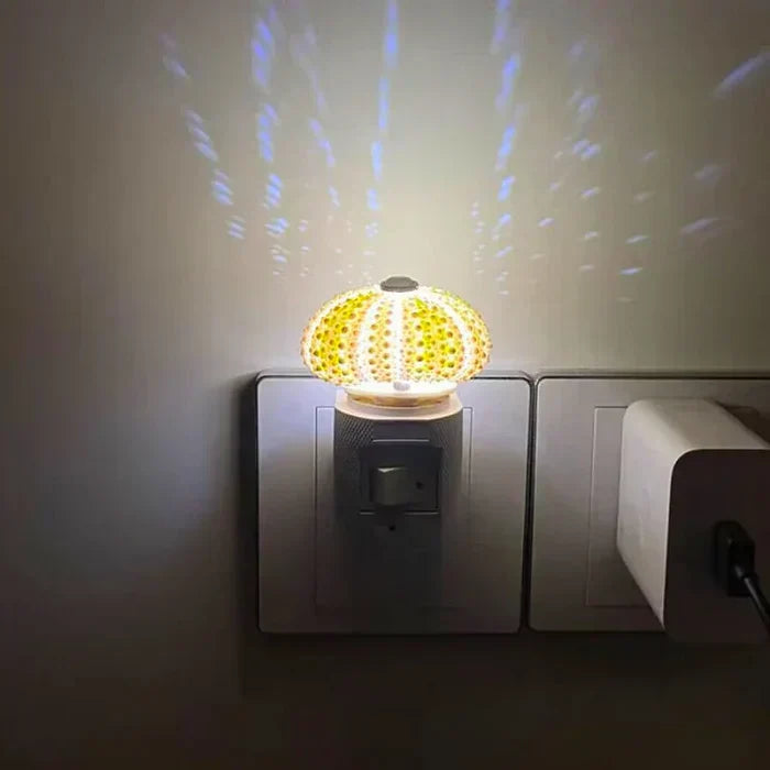 DIY Sea Urchin Nightstand Lamp with Soft Ambient Light