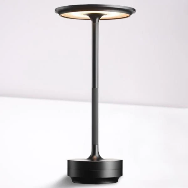Portable Cordless Metal Table Lamp with Adjustable Brightness