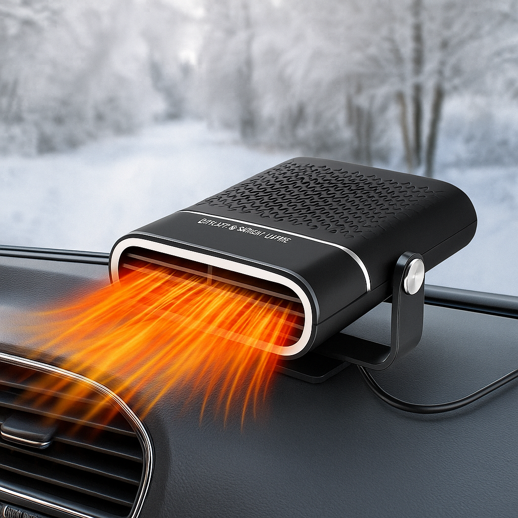 Compact 12V USB Car Heater with Adjustable Airflow