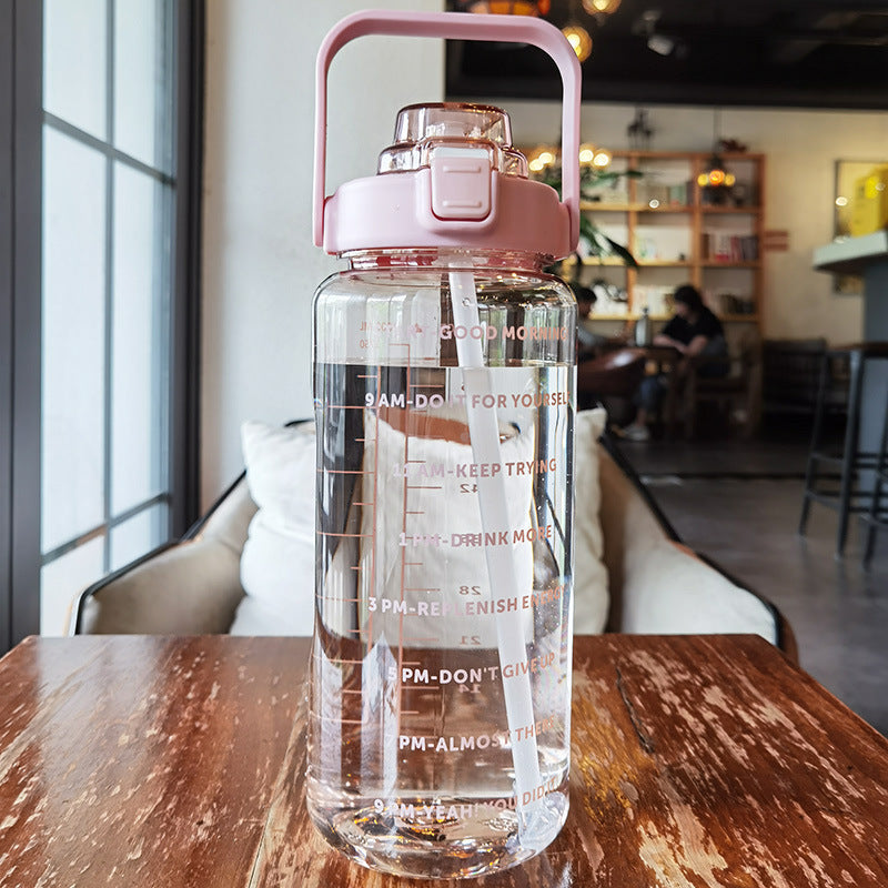 Large 67 oz Plastic Water Bottle - Japanese Design, Eco-Friendly, Solid Color