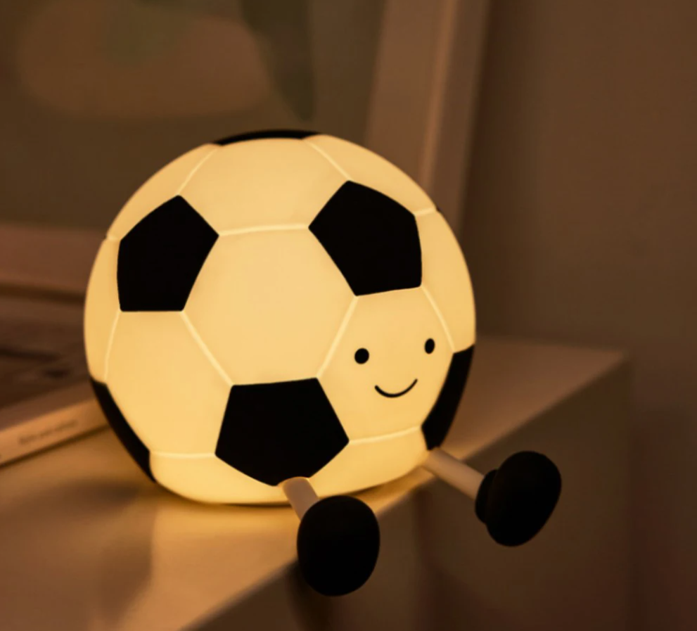 Rechargeable Soccer Ball Night Light with Dimmable LED