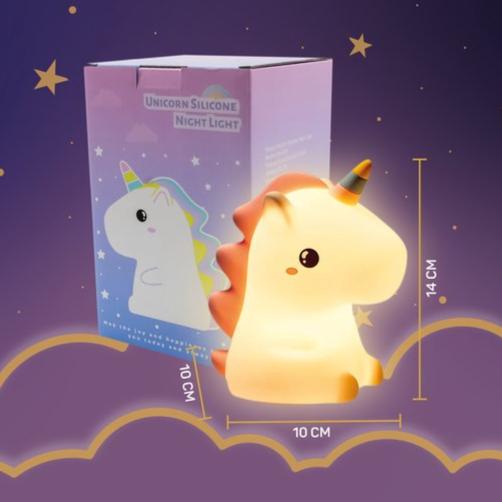 Unicorn Night Lamp with Adjustable Brightness and Gentle Light