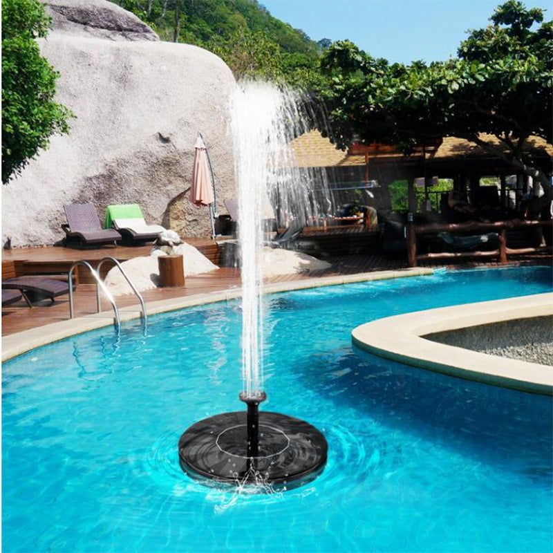 Solar-Powered Floating Fountain Pump with Interchangeable Heads