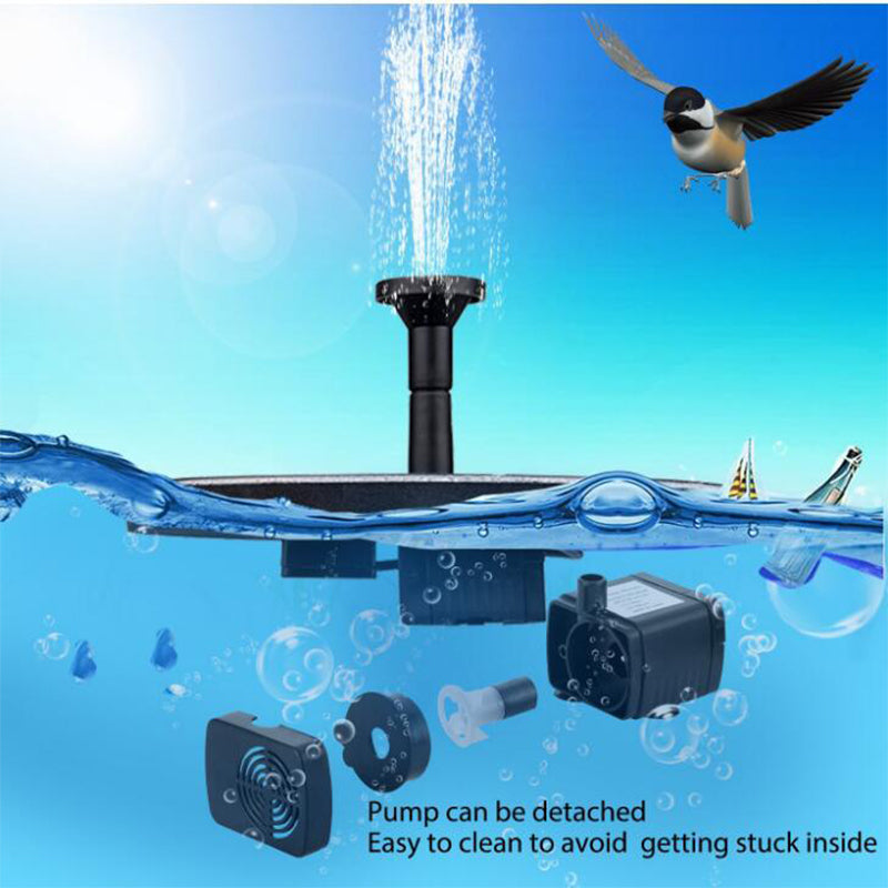 Solar-Powered Floating Fountain Pump with Interchangeable Heads
