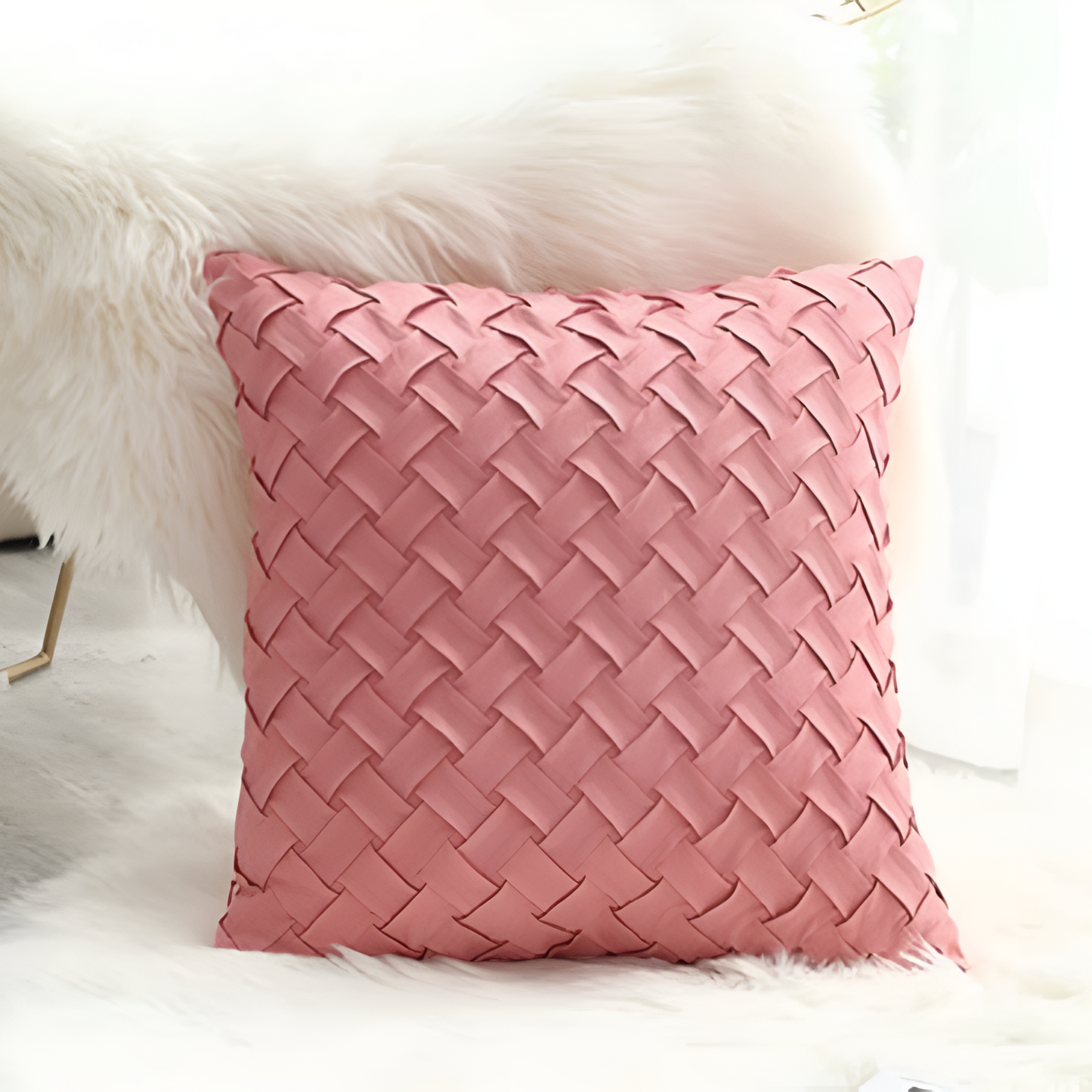 Premium Faux Suede Woven Cushion Cover
