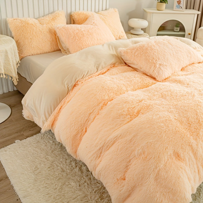 Ultra Soft Plush Duvet Cover Set with Zipper Closure