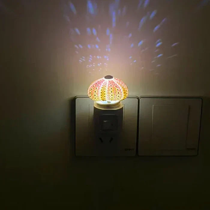 DIY Sea Urchin Nightstand Lamp with Soft Ambient Light