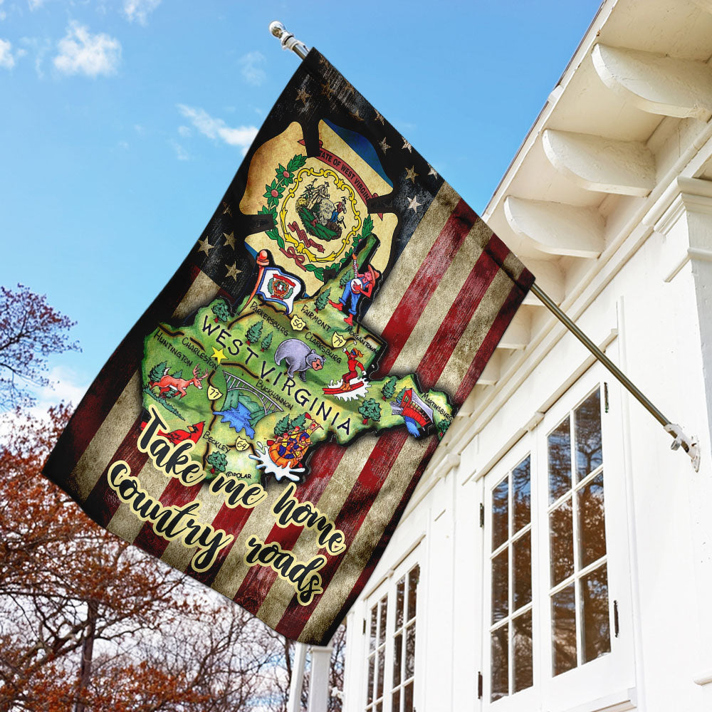 Double-Sided West Virginia State Flag - Custom Printed Canvas