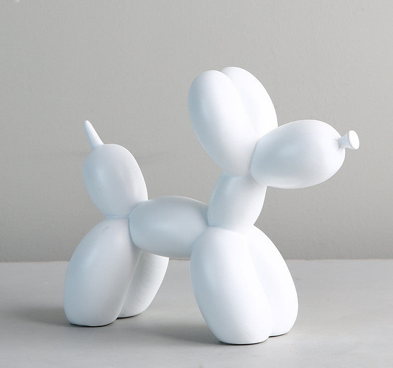 Black and White Balloon Dog Figurine