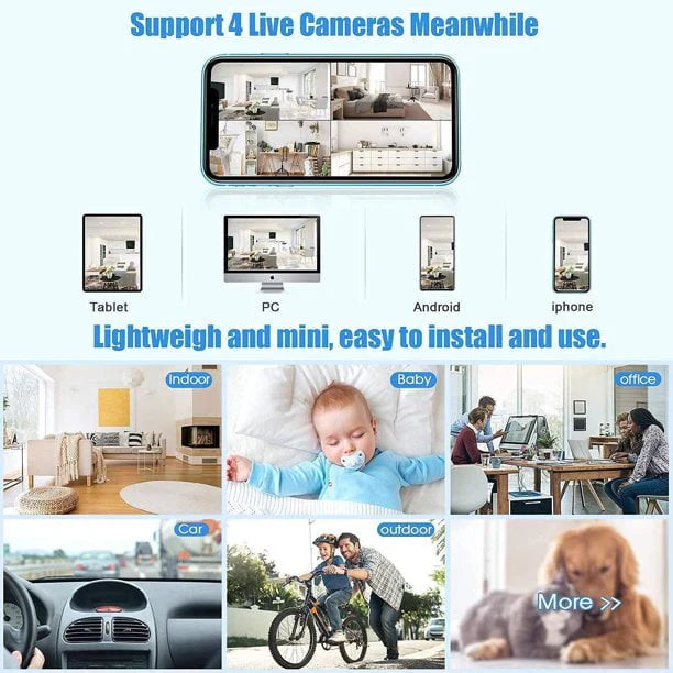 Mini Wireless Magnetic Security Camera with 1080P HD Video and Night Vision