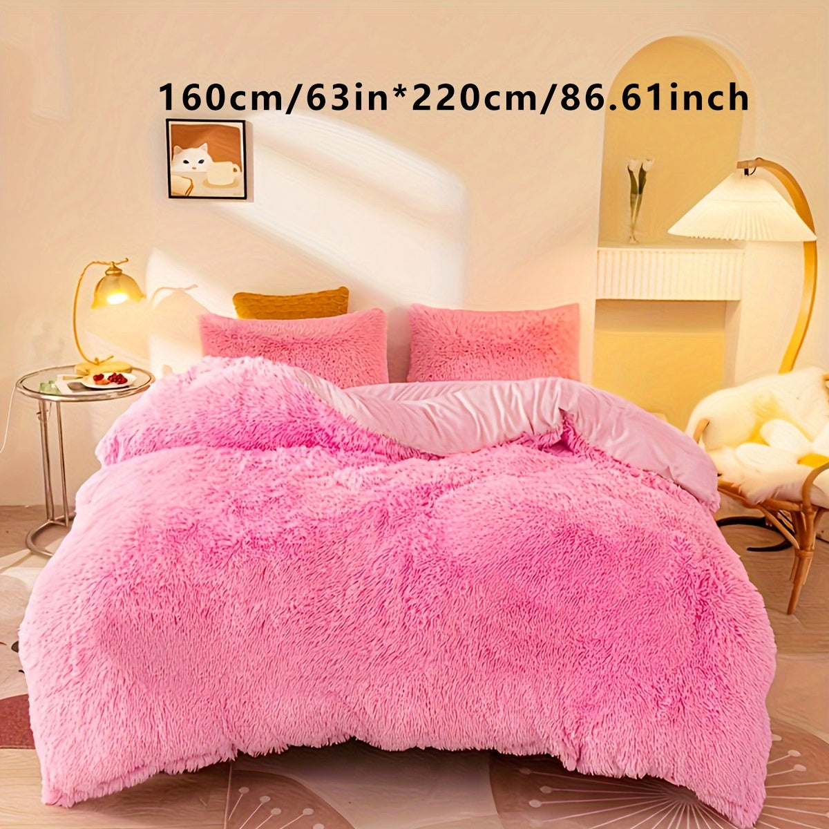 Luxurious Velvet Duvet Cover Set with Pillowcases for All-Season Comfort