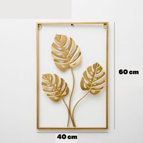 Golden Leaf Metal Wall Art