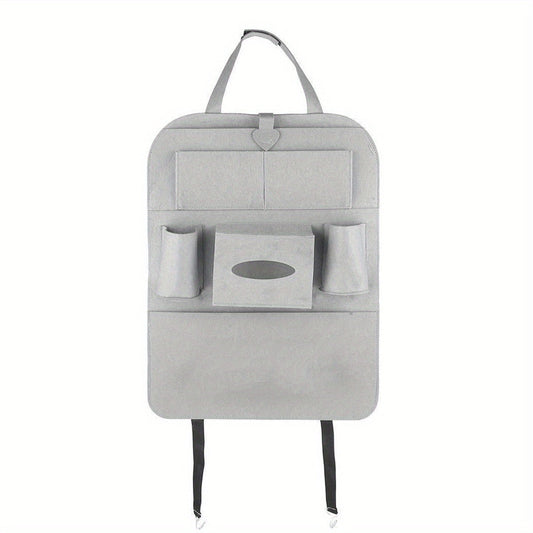 Car Seat Organizer with Felt Pockets and Tablet Holders