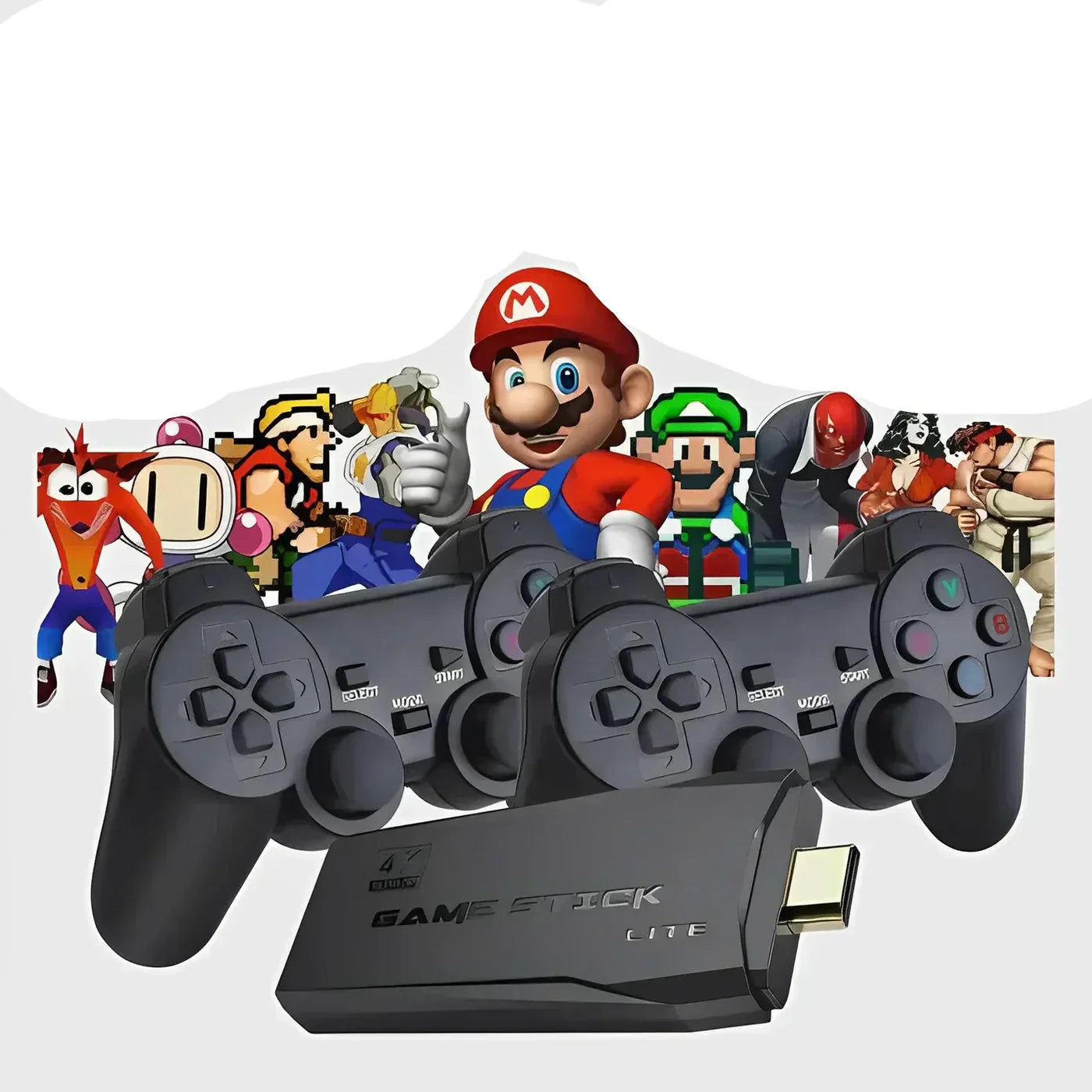 4K HDMI Retro Gaming Console with 20,000 Classic Games and Wireless Controllers