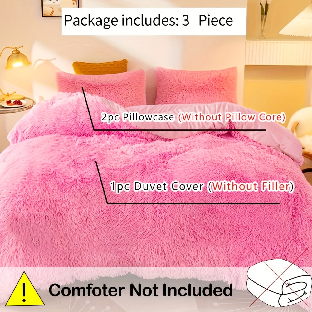 Luxurious Velvet Duvet Cover Set with Pillowcases for All-Season Comfort