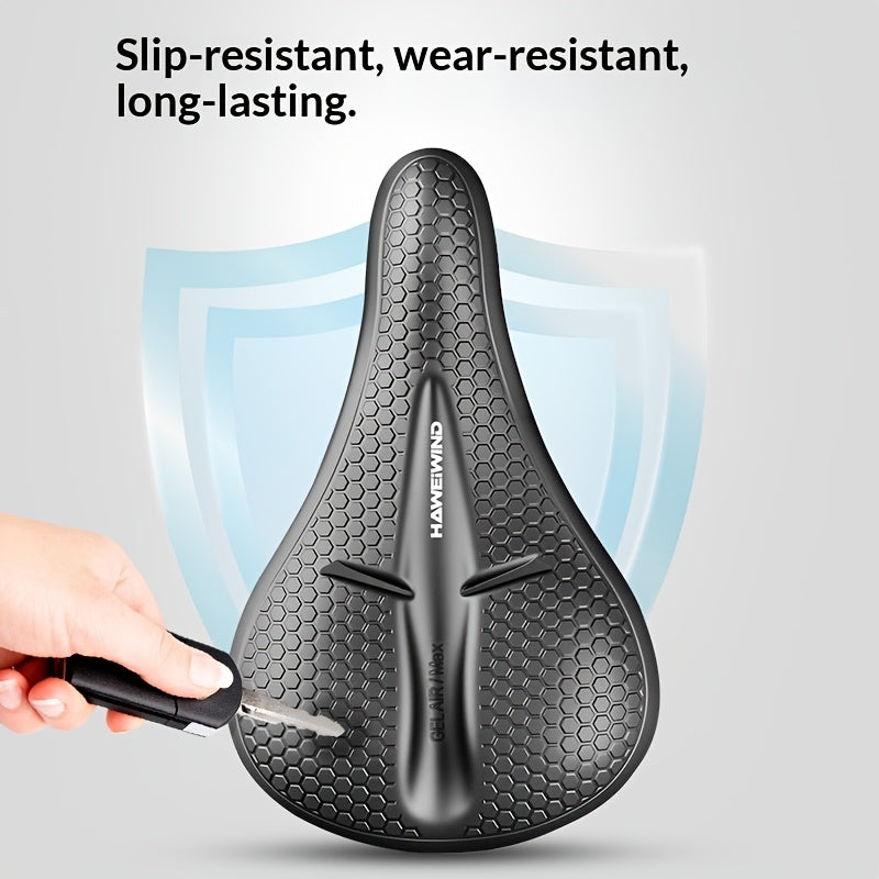 Gel Bike Seat Cover with Non-Slip Honeycomb Design