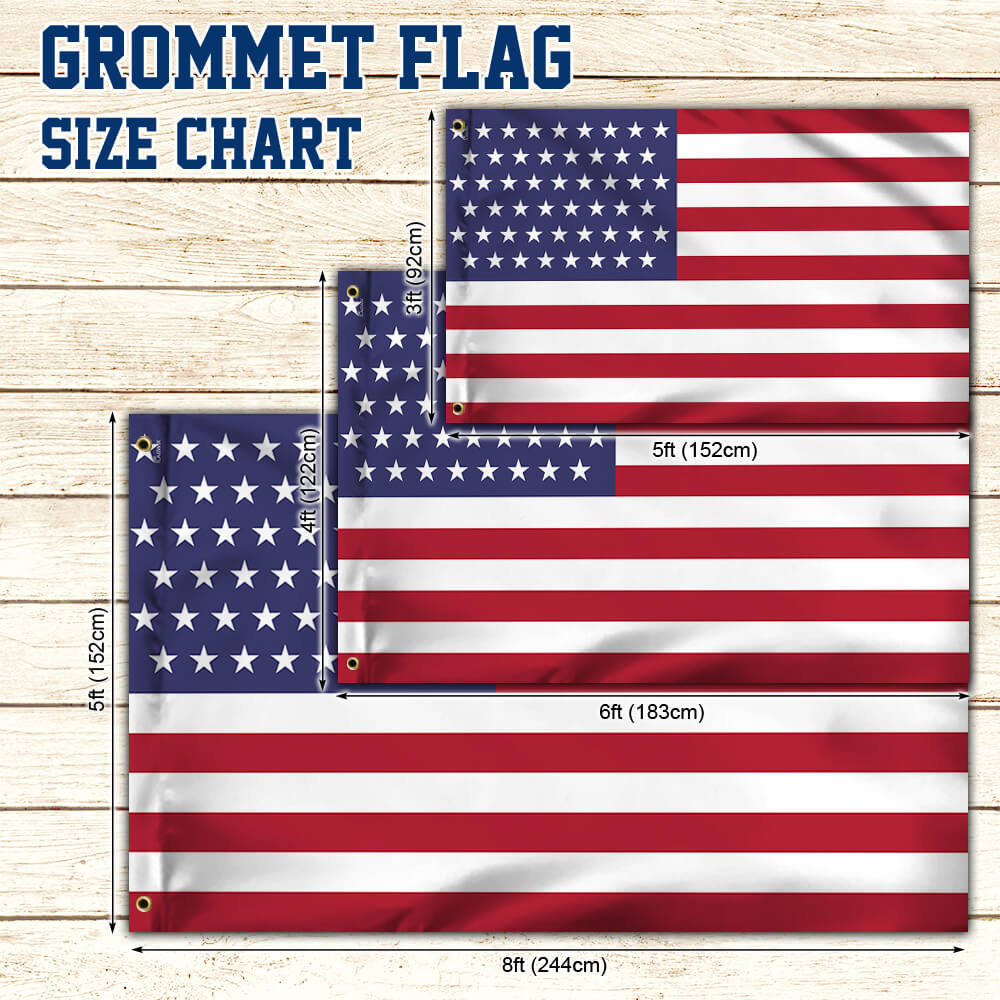 Premium Weatherproof American Grommet Flag - Double-Sided Canvas