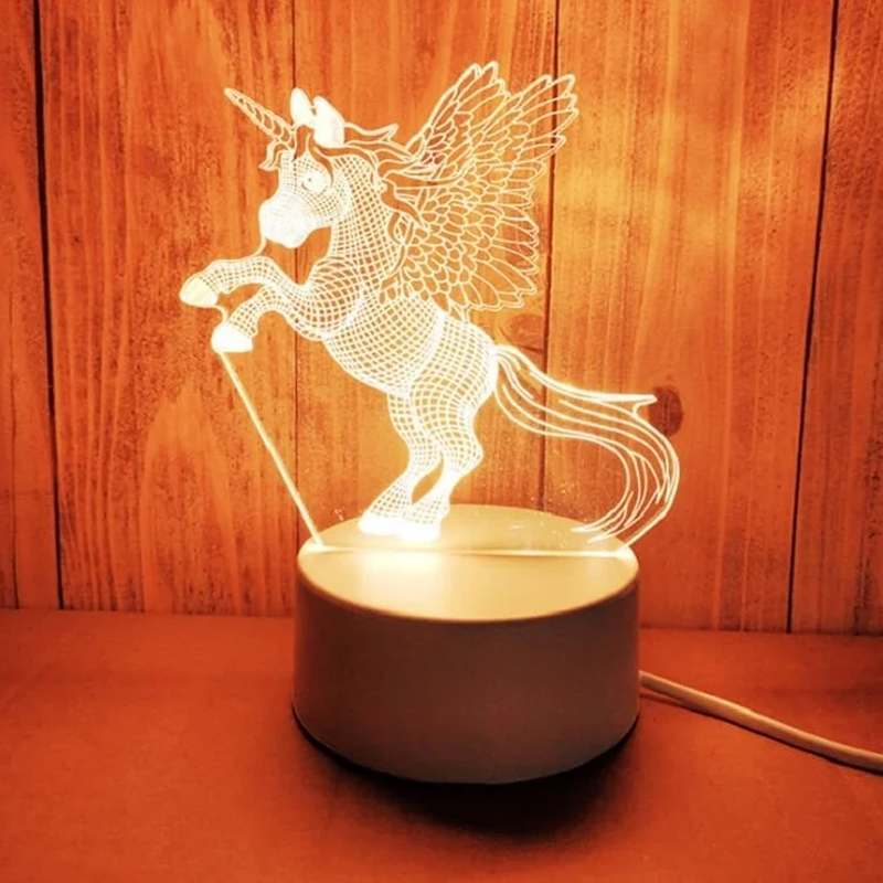 3D Acrylic Night Light with LED Color Options