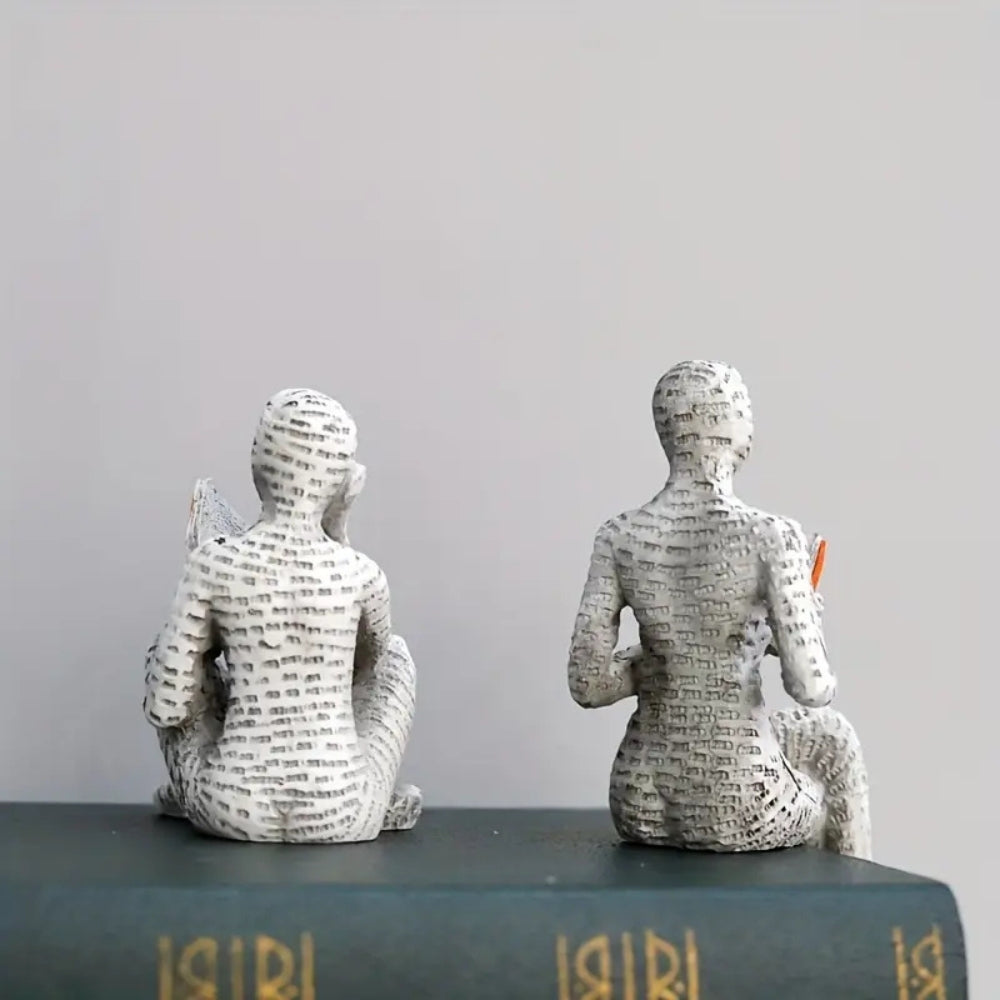 Woman Reading Resin Shelf Decoration