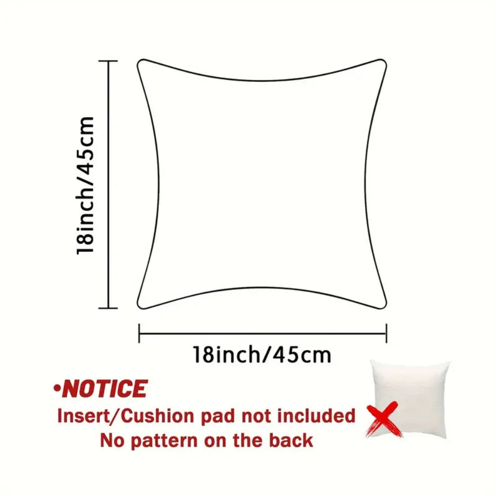 Golden Velvet Christmas Cushion Covers with Santa and Deer Designs