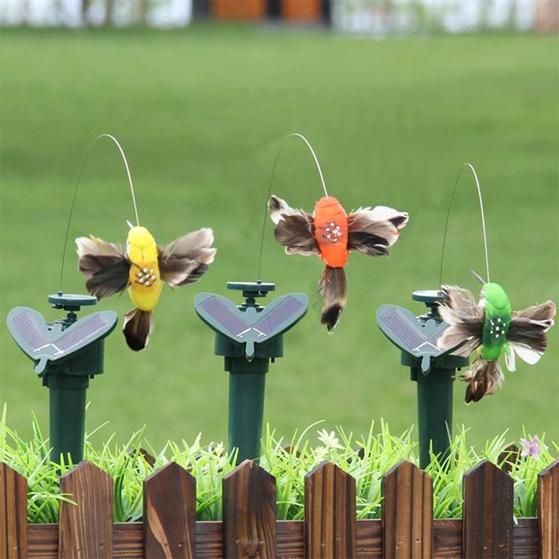 Solar-Powered Dancing Hummingbird and Butterfly Garden Decor
