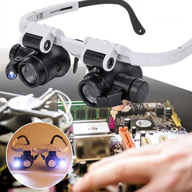 Magnifying Glasses with LED Lights and Adjustable Lenses