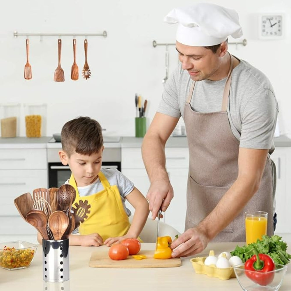Premium 7-Piece Wooden Cooking Utensil Set