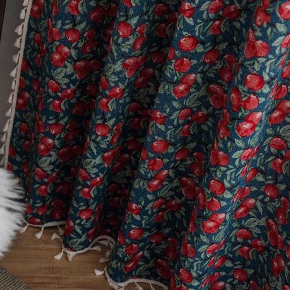 Cherry Blossom Tassel Curtain Panel