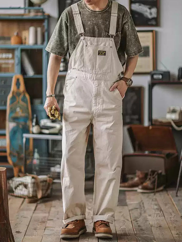 Slim Fit Cotton Duck Chore Overalls with Pockets