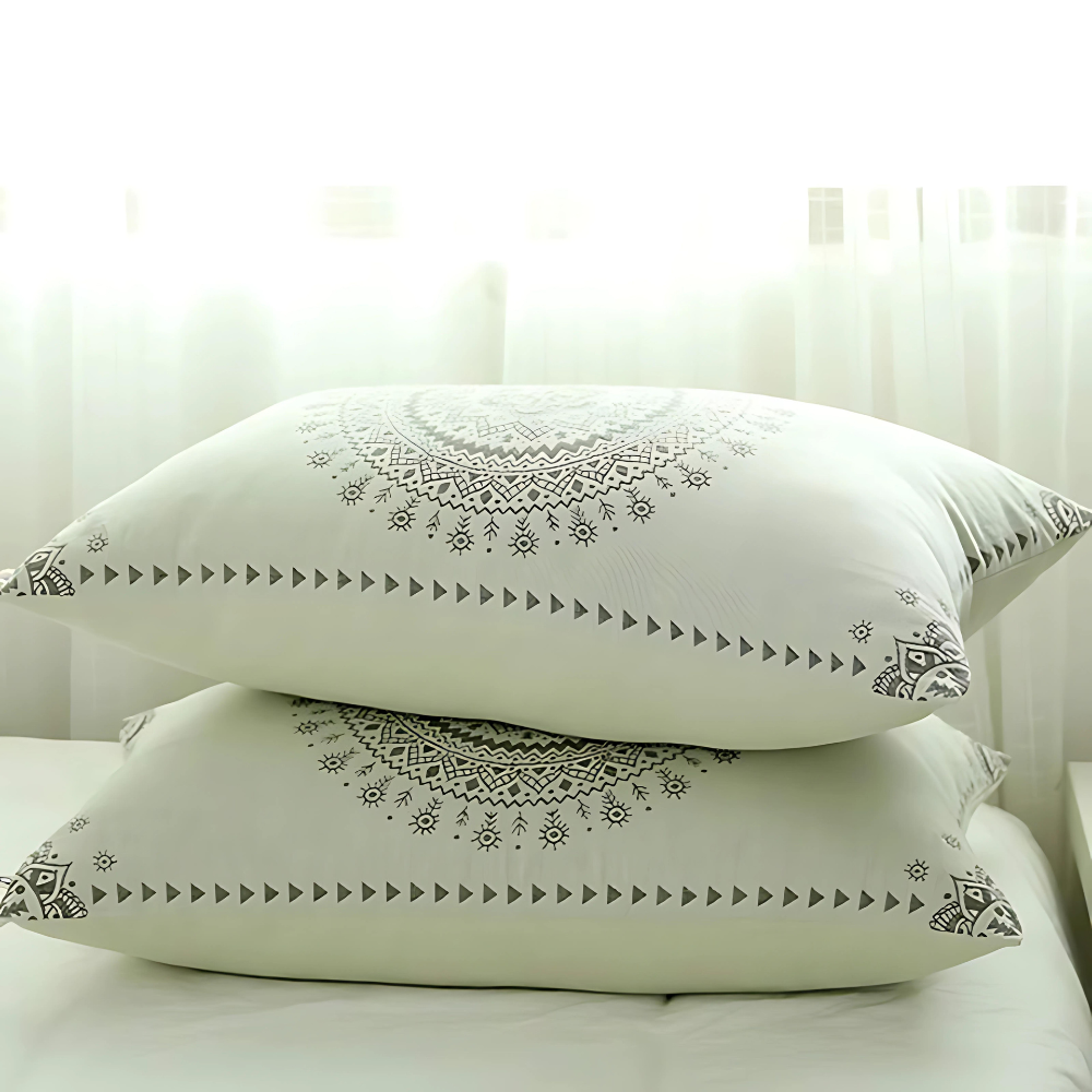 Soft Cotton Gauze Pillowcase with Boho Pattern
