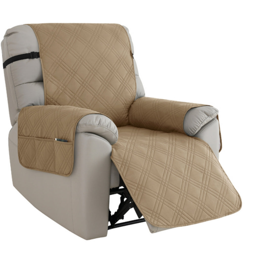 Premium Waterproof Non-Slip Recliner Slipcover with Side Pocket