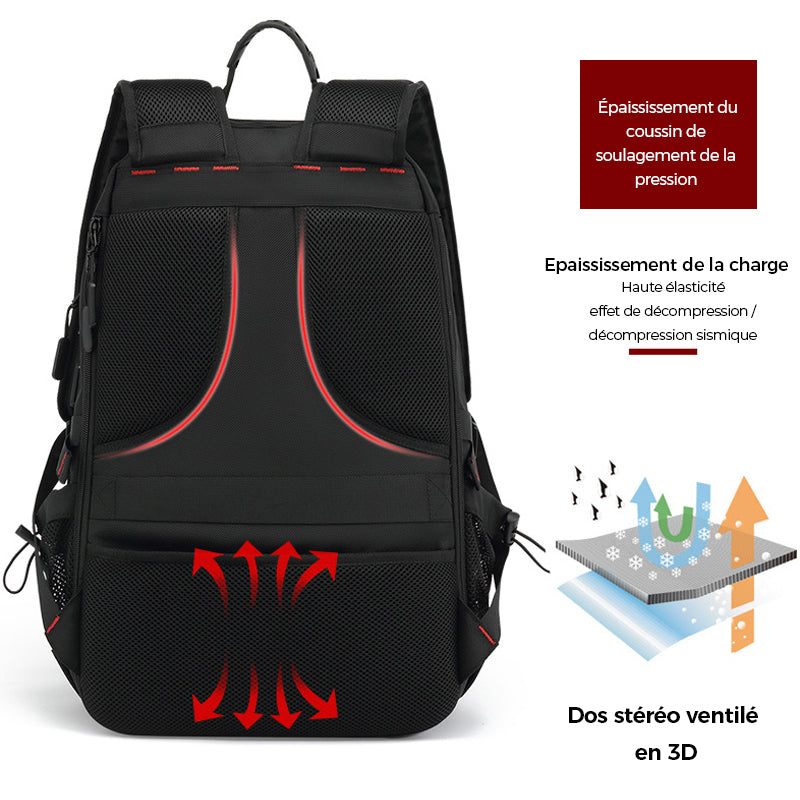 Large Capacity Waterproof Laptop Backpack with USB Charging Port