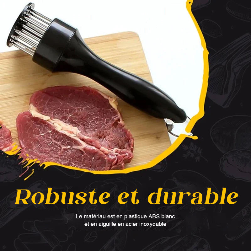 Quick Pin Press Meat Tenderizer with Stainless Steel Blades