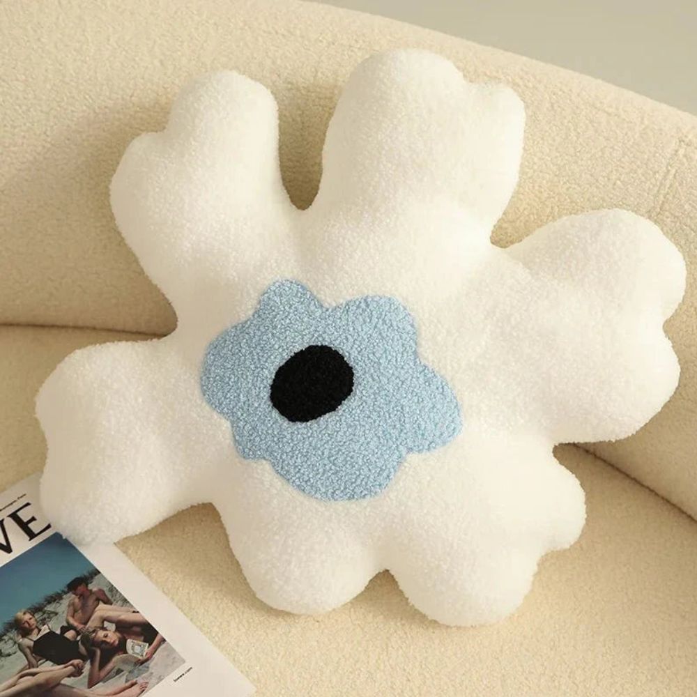 Cheerful Flower-Inspired Plush Cushion
