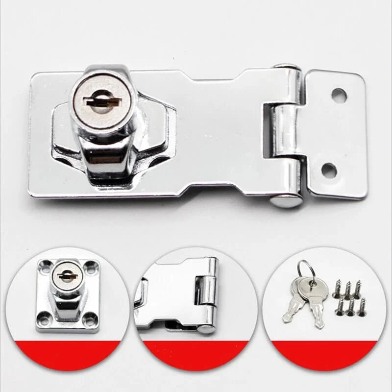 Zinc Alloy Drawer Lock with Key Storage - No Drill Installation