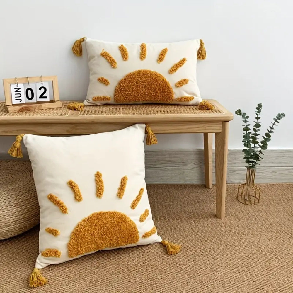 Tufted Geometric Boho Cushion Cover