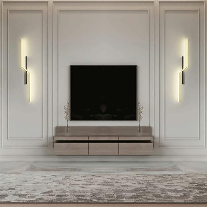Modern LED Minimalist Wall Lamp in Black and Gold