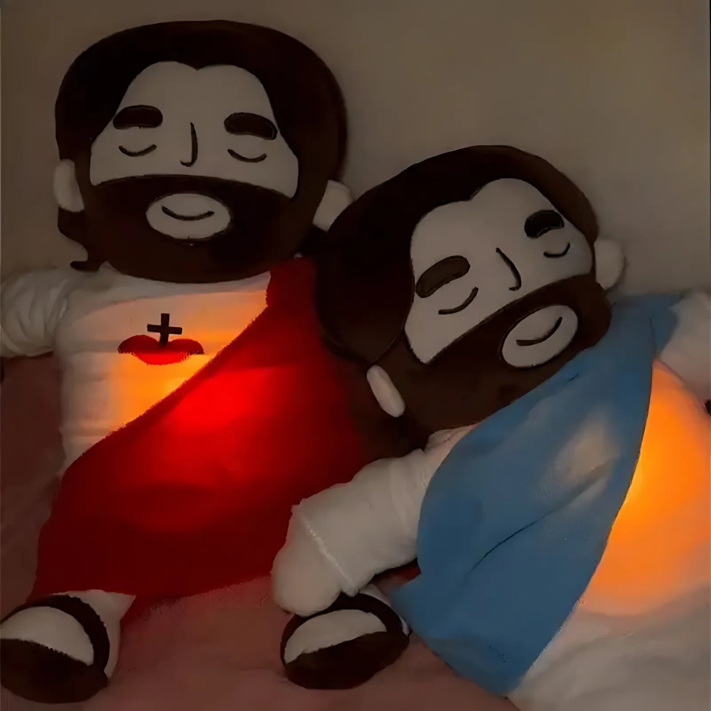 Breathing Jesus Plush Toy for Soothing Sleep Aid